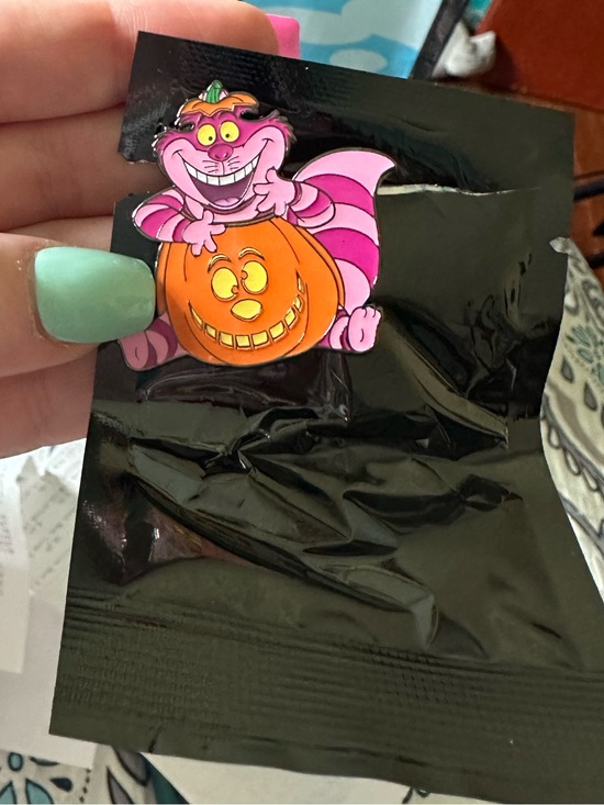 Disney Other - For sale, or trade. Disney Cats & Dogs, Cheshire Cat Pumpkin Enamel Pin